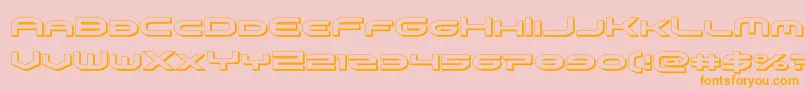 Fonte omniboy3d – fontes laranjas em um fundo rosa