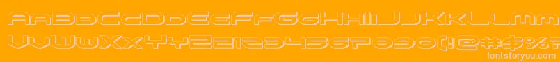 omniboy3d Font – Pink Fonts on Orange Background
