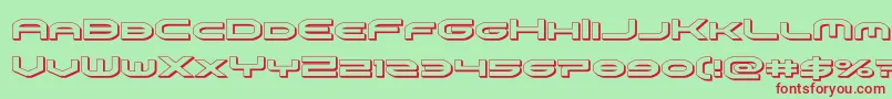 omniboy3d Font – Red Fonts on Green Background