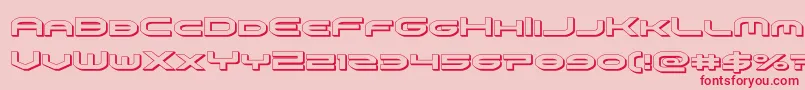 omniboy3d Font – Red Fonts on Pink Background