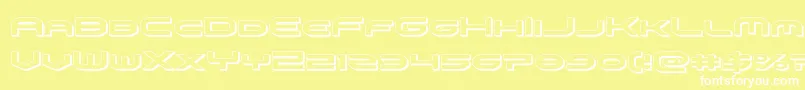 Шрифт omniboy3d – белые шрифты на жёлтом фоне