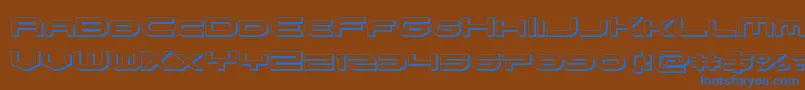Шрифт omniboy3d – синие шрифты на коричневом фоне