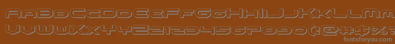 Fonte omniboy3d – fontes cinzas em um fundo marrom