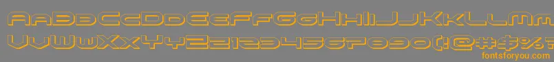 Fonte omniboy3d – fontes laranjas em um fundo cinza
