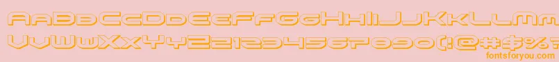 omniboy3d Font – Orange Fonts on Pink Background