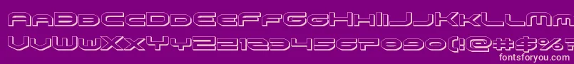 omniboy3d Font – Pink Fonts on Purple Background