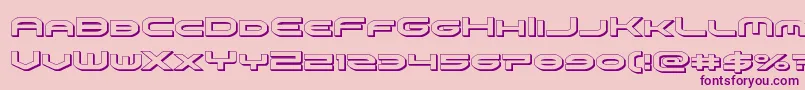 Police omniboy3d – polices violettes sur fond rose