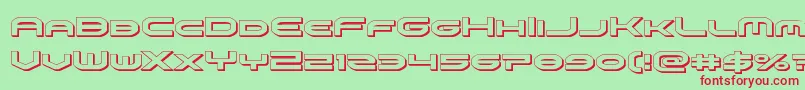 omniboy3d Font – Red Fonts on Green Background