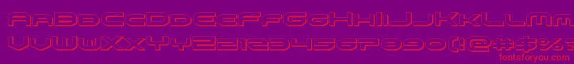 omniboy3d Font – Red Fonts on Purple Background