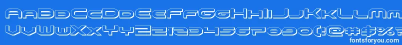 Police omniboy3d – polices blanches sur fond bleu