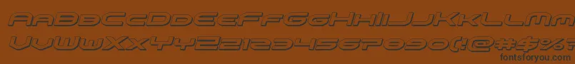 omniboy3dital Font – Black Fonts on Brown Background