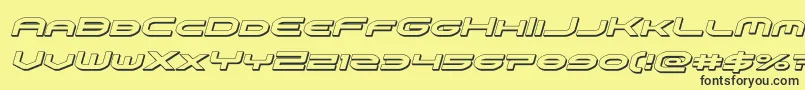 omniboy3dital Font – Black Fonts on Yellow Background