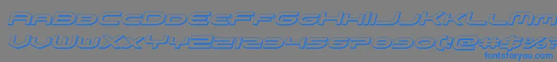 omniboy3dital Font – Blue Fonts on Gray Background