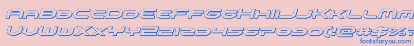 omniboy3dital Font – Blue Fonts on Pink Background