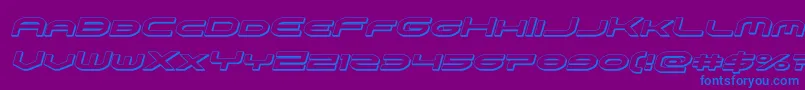 omniboy3dital Font – Blue Fonts on Purple Background