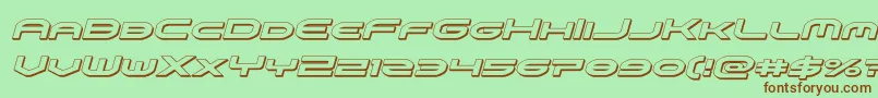 omniboy3dital Font – Brown Fonts on Green Background