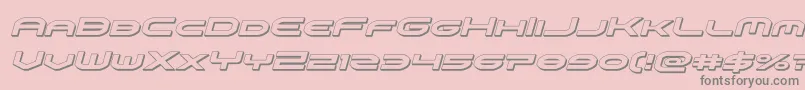 omniboy3dital-Schriftart – Graue Schriften auf rosa Hintergrund