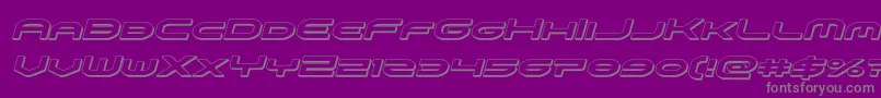 omniboy3dital Font – Gray Fonts on Purple Background