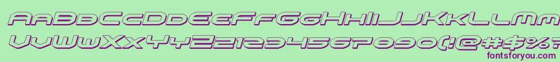 omniboy3dital Font – Purple Fonts on Green Background