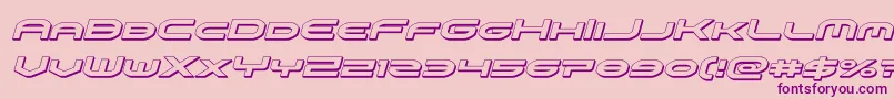 omniboy3dital-Schriftart – Violette Schriften auf rosa Hintergrund