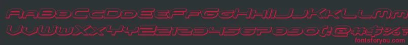 omniboy3dital Font – Red Fonts on Black Background