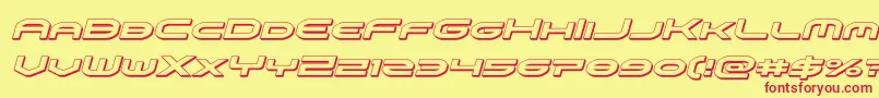 omniboy3dital Font – Red Fonts on Yellow Background