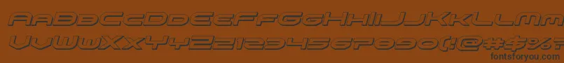 omniboy3dital-fontti – mustat fontit ruskealla taustalla