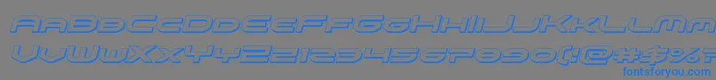 Шрифт omniboy3dital – синие шрифты на сером фоне