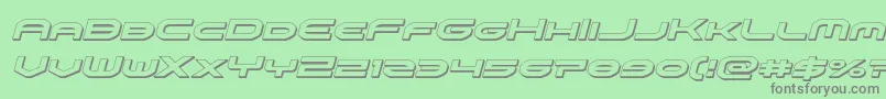 omniboy3dital Font – Gray Fonts on Green Background