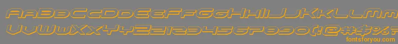 omniboy3dital Font – Orange Fonts on Gray Background