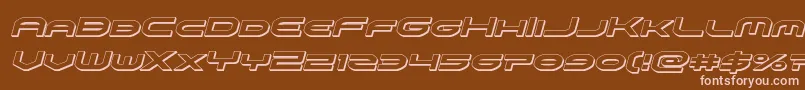 Saiba mais sobre a fonte omniboy3dital Fonte omniboy3dital – fontes rosa em um fundo marrom