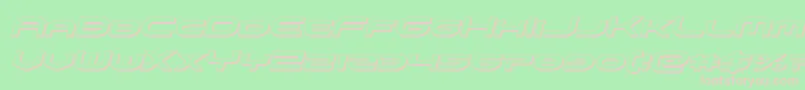 omniboy3dital-Schriftart – Rosa Schriften auf grünem Hintergrund