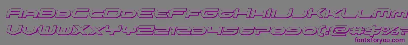 omniboy3dital-fontti – violetit fontit harmaalla taustalla