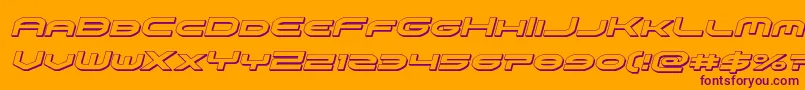 Шрифт omniboy3dital – фиолетовые шрифты на оранжевом фоне