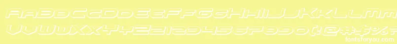 フォントomniboy3dital – 黄色い背景に白い文字