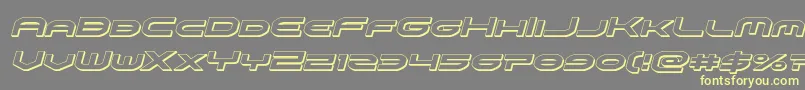 omniboy3dital-fontti – keltaiset fontit harmaalla taustalla