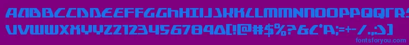 フォントGlobaldynamicscond – 紫色の背景に青い文字