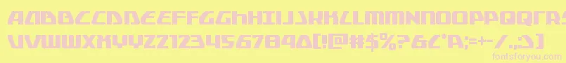 Więcej informacji o czcionce Globaldynamicscond Czcionka Globaldynamicscond – różowe czcionki na żółtym tle