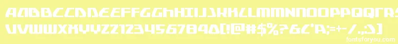 Globaldynamicscond Font – White Fonts on Yellow Background