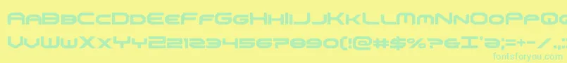 omniboycond Font – Green Fonts on Yellow Background