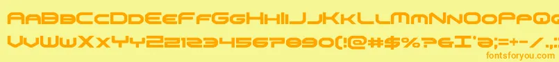 omniboycond Font – Orange Fonts on Yellow Background