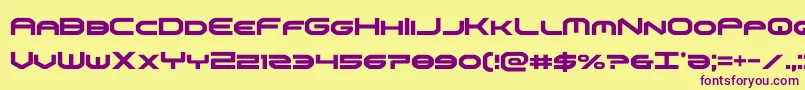 omniboycond Font – Purple Fonts on Yellow Background