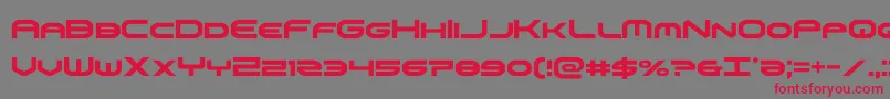 フォントomniboycond – 赤い文字の灰色の背景