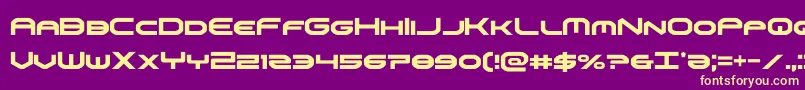 omniboycond Font – Yellow Fonts on Purple Background