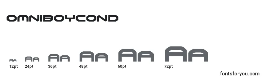 Omniboycond Font Sizes
