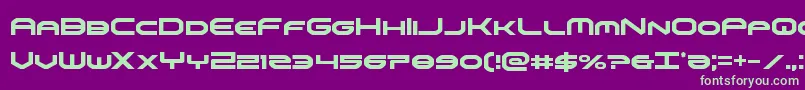 omniboycond Font – Green Fonts on Purple Background