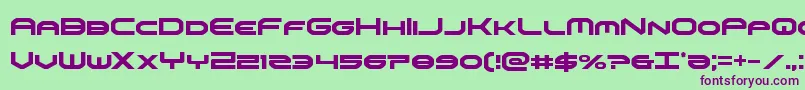 omniboycond Font – Purple Fonts on Green Background