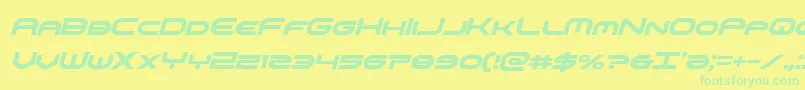 Czcionka omniboycondital – zielone czcionki na żółtym tle