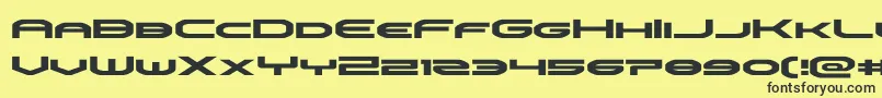 omniboyexpand Font – Black Fonts on Yellow Background