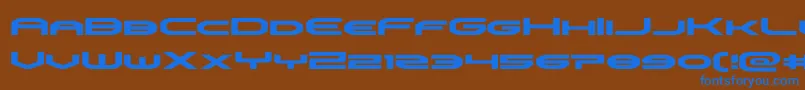 omniboyexpand Font – Blue Fonts on Brown Background